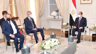 الرئيس السيسي يستقبل اليوم السيد برونو لومير، وزير الاقتصاد والمالية الفرنسي