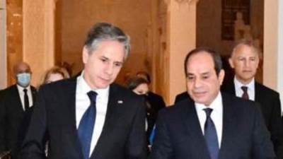 الرئيس السيسي يناقش مع بلينكن تطورات ملف سد النهضة 