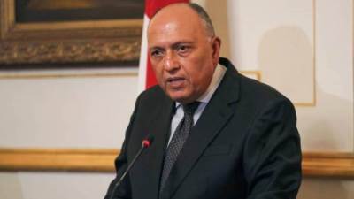 سامح شكرى يستقبل وزير خارجية إسرائيل لمناقشة قضية وقف إطلاق النار في قطاع غزة