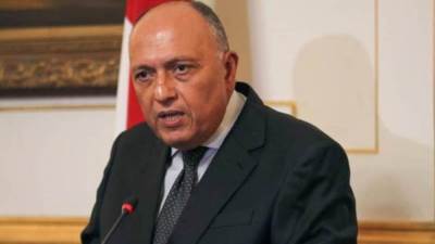  وزير الخارجية يبحث مع نظيره الاسرائيلي سبل العمل على تسهيل عملية إعادة إعمار غزة