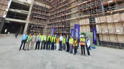 رئيس المصرف المتحد يشيد بتطور الاعمال الانشائية والتجهيزات وسرعة التنفيذ تمهيدا للانتقال 