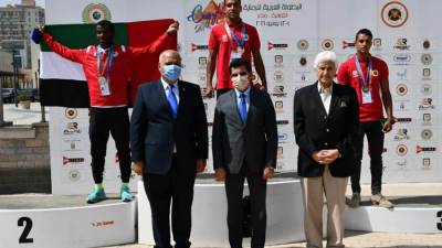 وزير الرياضة يكرم الفائزين لمنافسات تارجت سبرنت ضمن البطولة العربية للرماية