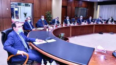 مباحثات لوزير البترول مع وفد مؤسسة هنى ويل العالمية