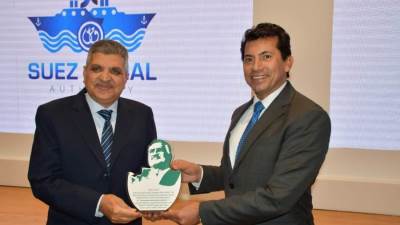 ربيع يستقبل وزير الشباب والرياضة ووفد المشاركين بمنحة ناصر للقيادة الدولية