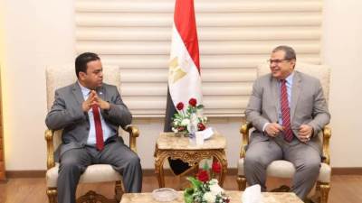 سعفان يستقبل وزير العمل الليبي في بداية زيارته للقاهرة