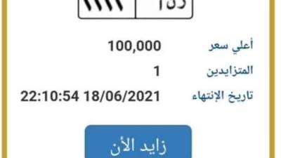 الادارة العامة للمرور تطرح لوحات جديدة للتزايد بسعر وصل إلى 425 ألف جنيه
