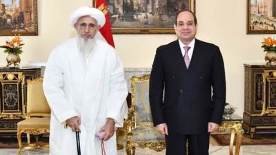 السيسي يستقبل سلطان طائفة البهرة بالهند