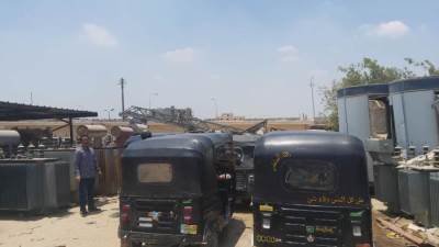 جهاز مدينة العبور يشن حملة للتصدى للإشغالات ومخالفات تغيير النشاط