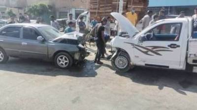 عاجل: 21مصابا في انقلاب سيارتين على الطريق الدولي بكفر الشيخ