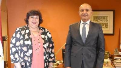 وزيرة الثقافة تستقبل سفير الاردن بمصر لبحث سبل تعزيز التعاون الفكري والفنى بين البلدين 