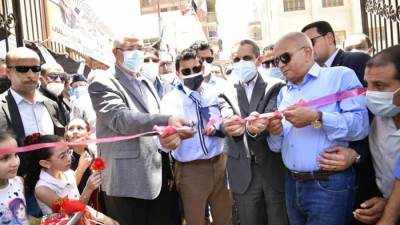 وزيرا الشباب والزراعة ومحافظ الغربية يفتتحون ملعبين بمركز شباب بنا أبوصير بسمنود