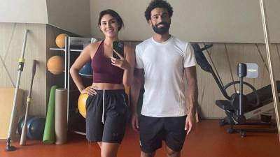 شاهد صور محمد صلاح والفاتنة الهندية ديانا أوبال في الجيم