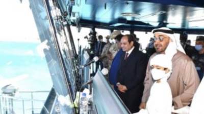 ولى عهد أبو ظبى بعد حضوره افتتاح قاعدة 3 يوليو: مصر تشهد إنجازات بارزة