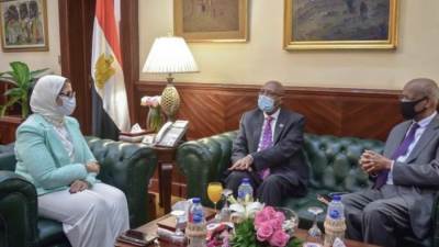 وزيرة الصحة تؤكد علي دعم الرئيس السيسي للاشقاء السودانيين