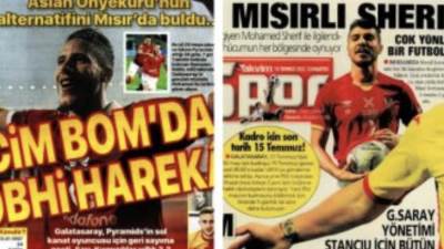 شريف ورمضان صبحي علي غلاف مجلة تركية بسبب جالاتا سراي