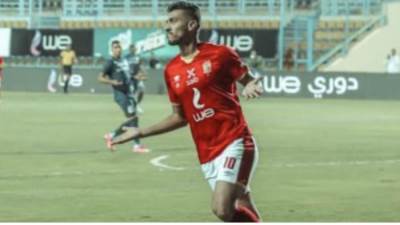 محمد شريف يسجل هاتريك في مصر المقاصة والاهلي يتقدم بالهدف الثالث