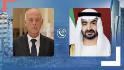 محمد بن زايد وقيس سعيد يبحثان تطورات جائحة كورونا