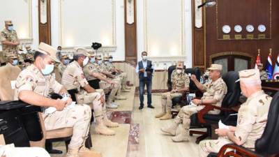 القائد العام للقوات المسلحة يشهد المرحلة الرئيسية لمشروع مراكز القيادة التعبوى (تيمور 14)