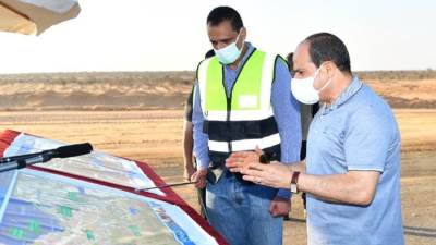 السيسي في جولة تفقدية صباح اليوم لشبكة الطرق الجديدة لمنطقة الساحل الشمالي