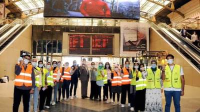 مبادرة صندوق مكافحة الإدمان تصل محطات سكك حديد مصر