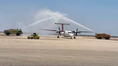 مطار بورسعيد يستقبل أول رحلة طيران داخلية  