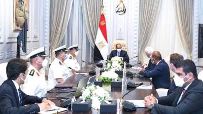 السيسي يبحث مع «لورسن» الألمانية تطوير منظومة الصناعات البحرية
