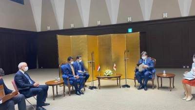  د.أشرف صبحي يبحث التعاون الثنائي مع نظيره الياباني قبل افتتاح دورة الألعاب الأولمبية بطوكيو 