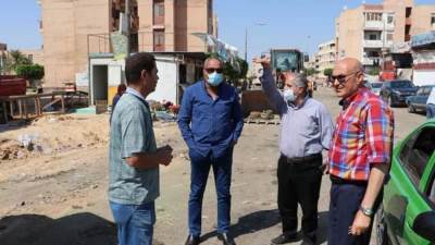 رئيس جهاز مدينة السادات يقود حملة لإزالة الإشغالات بسوق المنطقة السكنية الرابعة