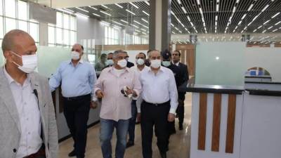 وزير الطيران المدني في زيارة تفقدية لمطار العلمين الدولى