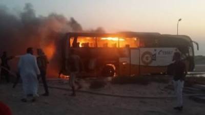  احتراق 3 أتوبيسات داخل جراج مدرسه خاصة بالعجمى غرب الإسكندرية 