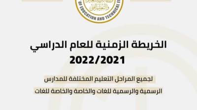 تعرف على الخريطة الزمنية للعام الدراسي 2021/2022 وميعاد بدء الدراسة
