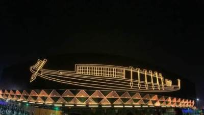 وصول مركب الملك خوفو الأولى إلى المتحف المصري الكبير 