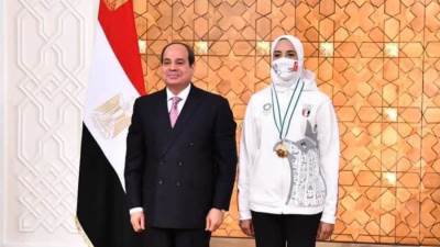 السيسي يكرم أبطال مصر الحاصلين على ميداليات بأولمبياد طوكيو