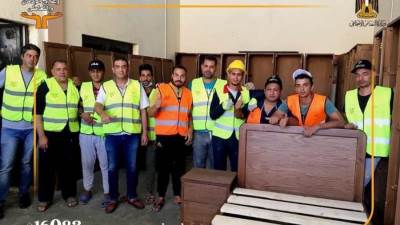 المتعافون من الإدمان يواصلون العمل لتأثيث مركز جديد لعلاج الإدمان بمحافظة قنا 