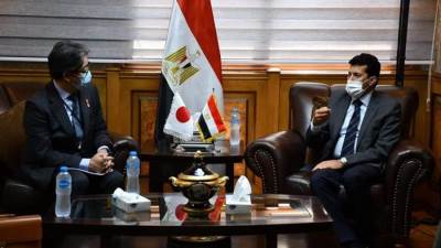 وزير الرياضة يبحث التعاون الثنائي مع القائم بأعمال سفارة اليابان 