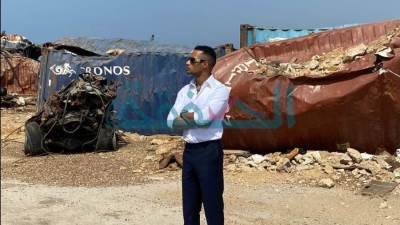 شاهد الصور التي حذفها "الدكتور" محمد رمضان خلال تفقده مرفأ بيروت المنفجر