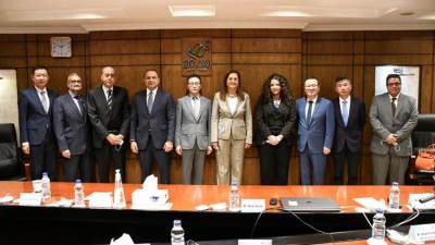 وزيرة التخطيط تلتقي نائب رئيس شركة هواوي العالمية لبحث سبل التعاون 