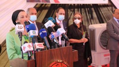 وزيرة البيئة تتفقد الاستعدادات ومعدات شركتى "ارتقاء" و"انفيروماستر" للخدمات المتكاملة وتدوير المخلفات