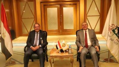 سعفان يلتقي أمين عام العمال العرب لبحث تأثير كورونا علي فرص العمل العربية 