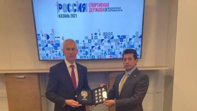 وزير الشباب والرياضة يوقع مذكرة تفاهم مع نظيره الروسى على المستوى الرياضى