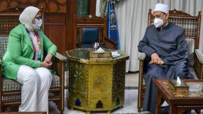 وزيرة الصحة تلتقي شيخ الأزهر لبحث سبل التعاون في دعم القطاع الصحي