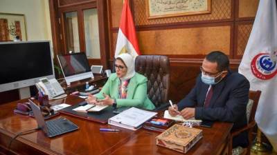 "هالة زايد"تبحث مع ممثلي شركة "موديرنا" الأمريكية سبل التعاون لتوفير لقاح كورونا