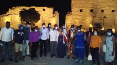 وفد رفيع المستوي من منتدي مصر للتعاون الدولي في الصوت والضوء