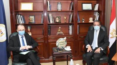 وزير السياحة يلتقى بسفير دولة بلغاريا بالقاهرة لمناقشة سبل التعاون في السياحة