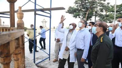 جولة وزير السياحة والآثار بقلعة صلاح الدين الأيوبي لتفقد الموقف التنفيذي