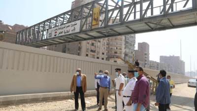 الجيزة:الإنتهاء من تركيب الفواصل العرضية بكوبري المريوطية الجديد وفتحه أمام الحركة المرورية