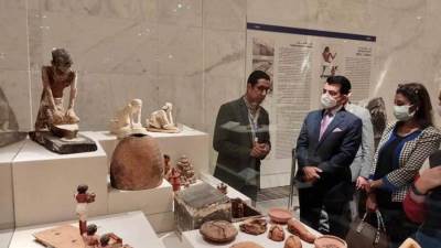 المدير العام لمنظمة العالم الإسلامي للتربية والعلوم"إيسيسكو"في زيارة المتحف القومي للحضارة بالفسطاط