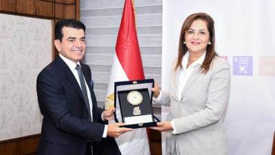 وزيرة التخطيط والتنمية الاقتصادية تستقبل المدير العام لمنظمة الايسيسكو