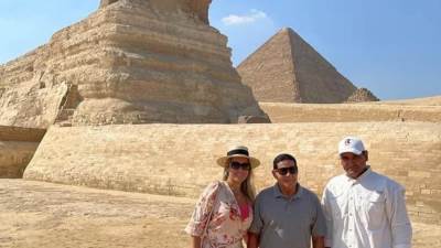 نائب رئيس جمهورية البرازيل يزور منطقة أهرامات الجيزة