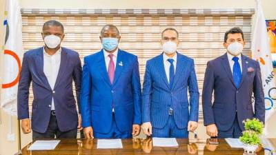 وزير الرياضة يلتقي رئيس الاتحاد الدولي للجمباز